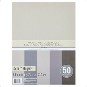 Recollections Architecture Gray 2 Packs Cardstock Paper 65lb. NEW